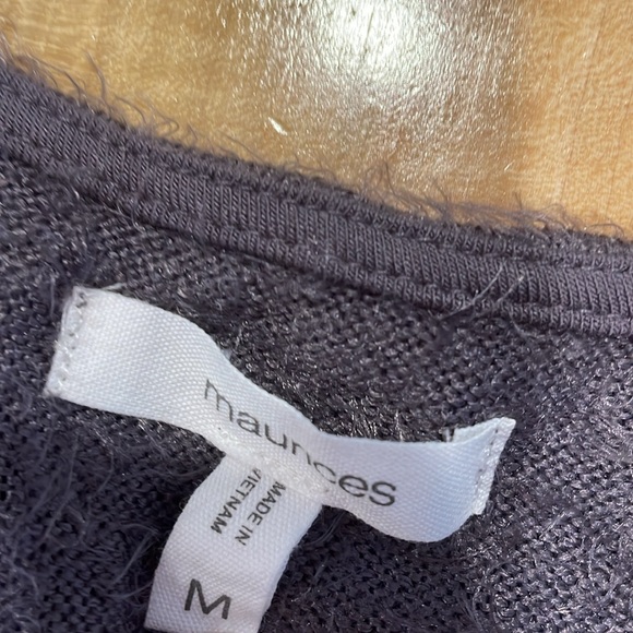 Medium Maurices fuzzy gray cardigan sweater - Picture 3 of 4